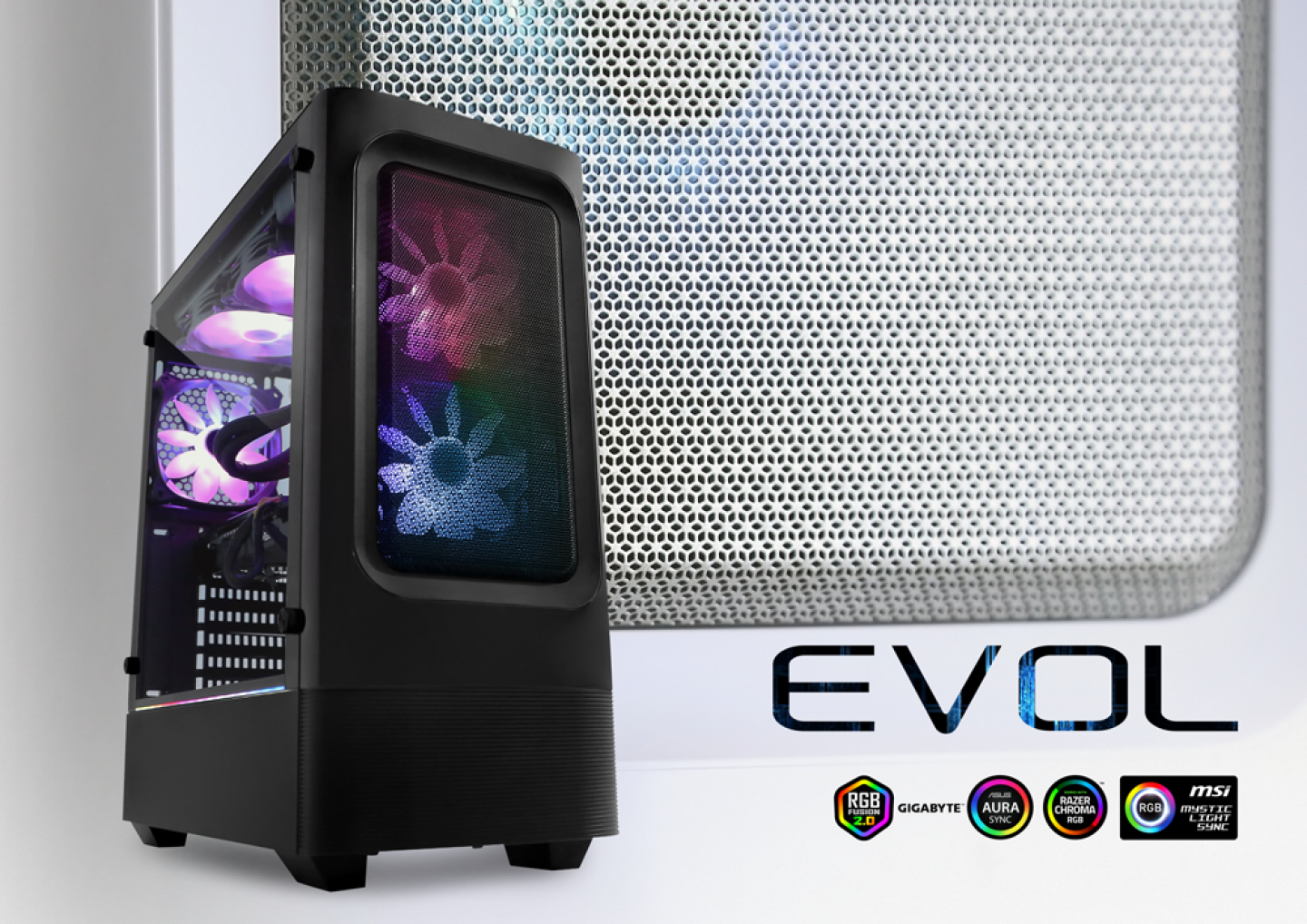 Raidmax EVOL H07 ATX Mid Tower Gaming Case Tempered Glass Side
